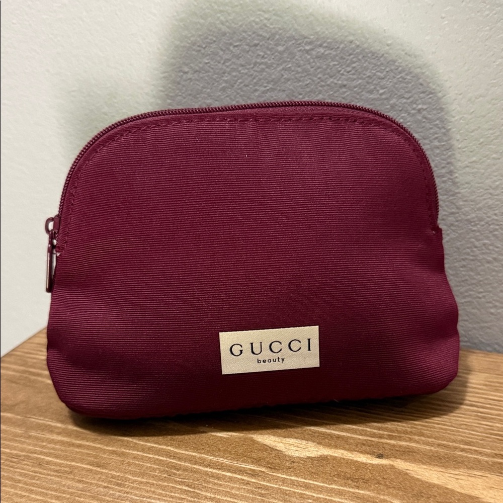 Gucci Beauty Burgundy Cosmetic Pouch; NWOT